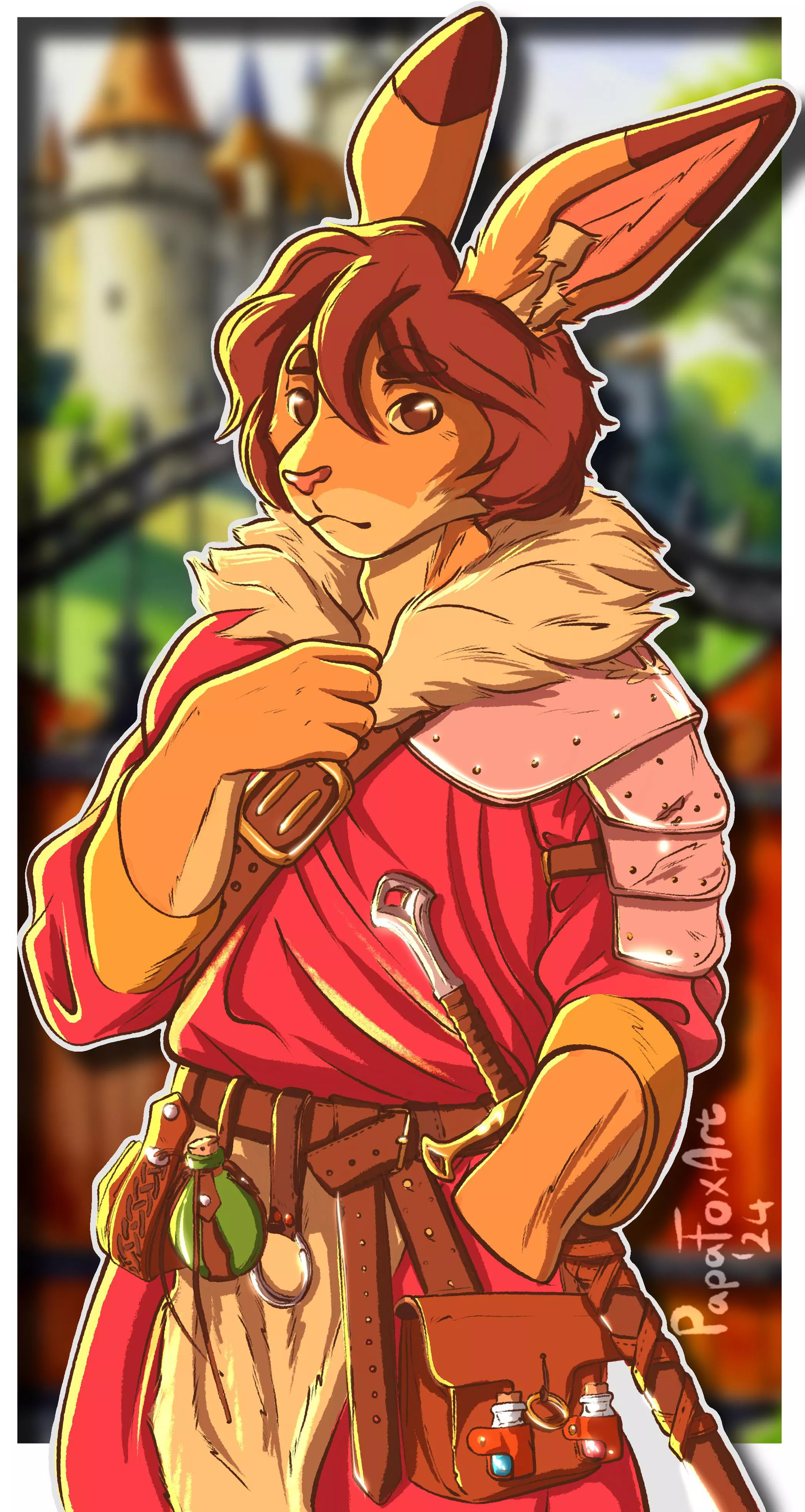 Bunny Paladin! (art by me) posted by PapaFoxArt