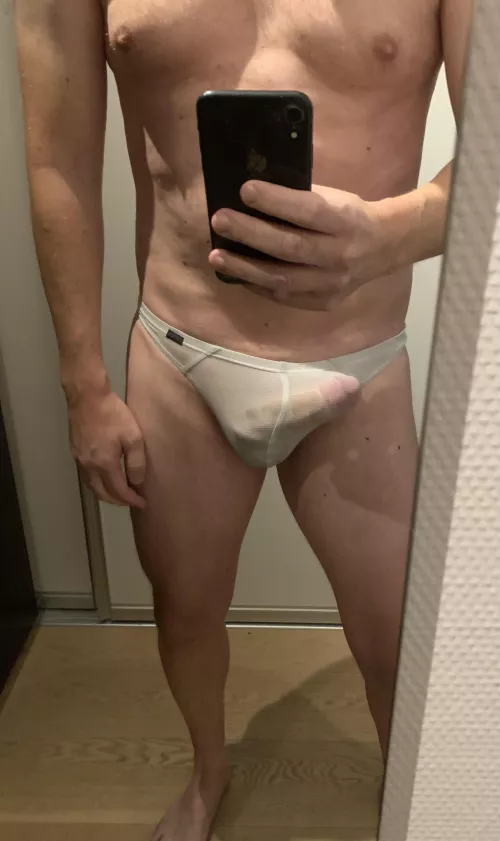 Checking if they were suitable for swimming. Not really i guess :-) by Additional_Bake140