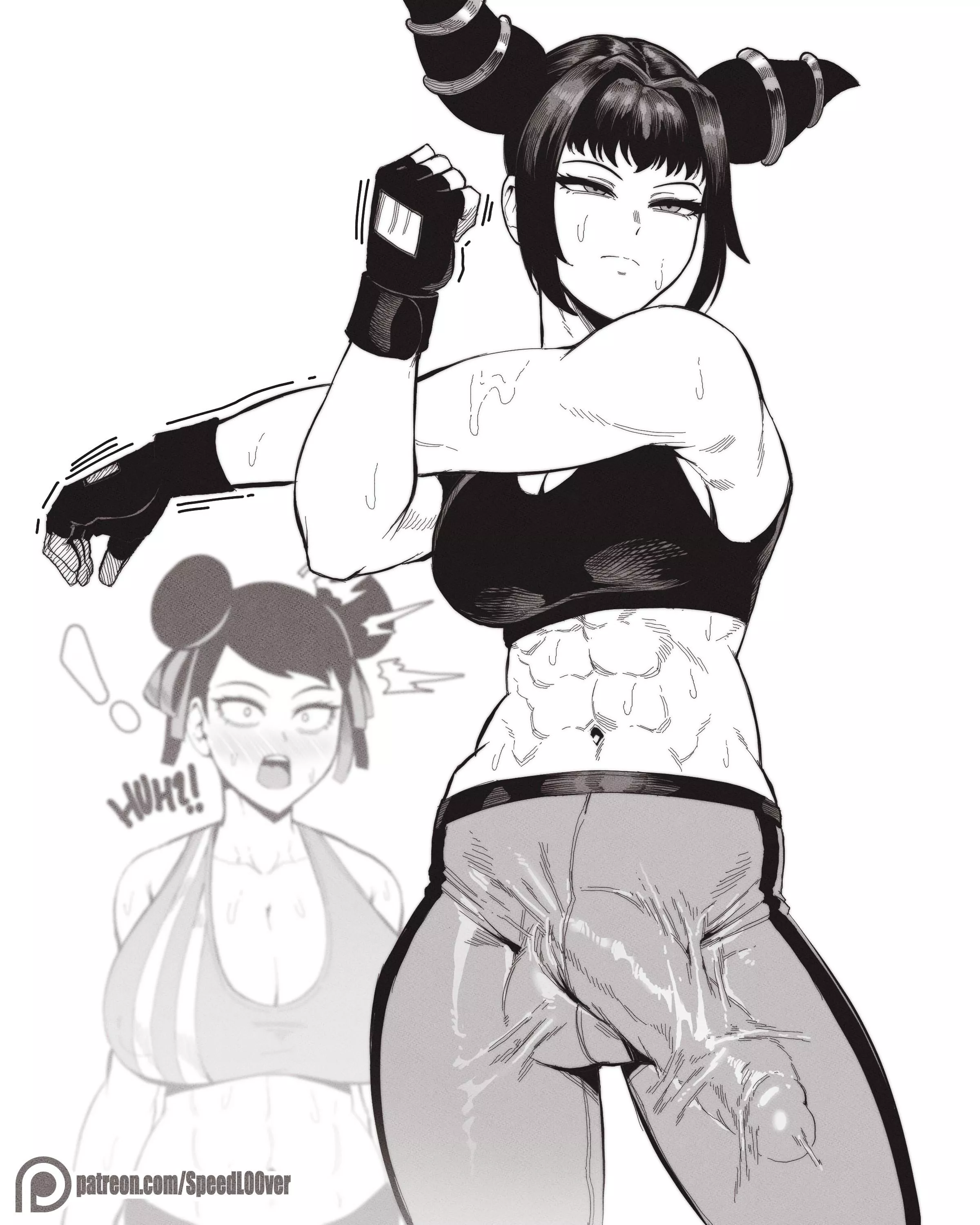 Chun-Li Shocked at Juri's Bulge (SpeedL00ver) posted by itsaferbie