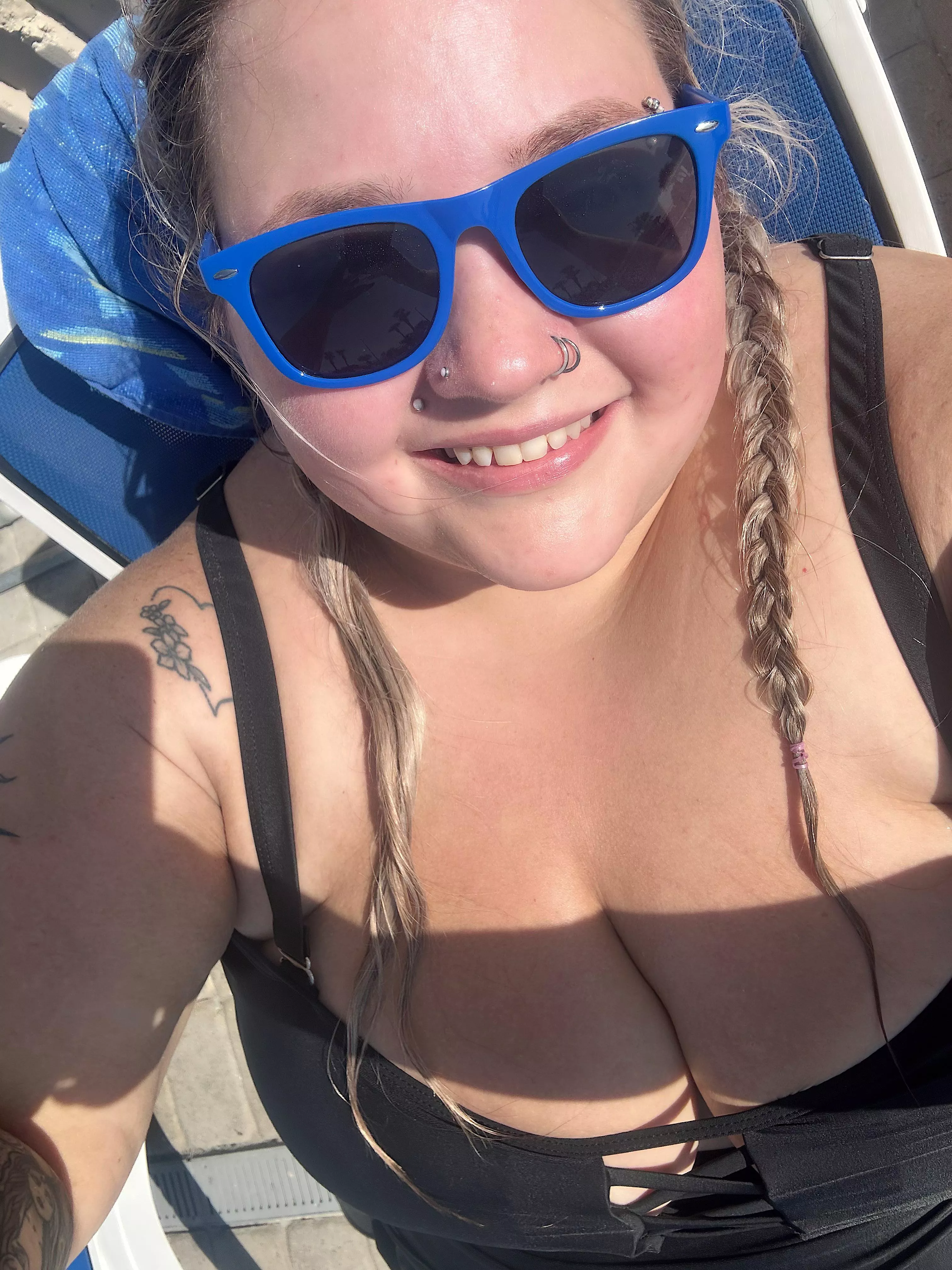 Enjoying my last beach day! 🌊🩵 posted by rawrxoxo2