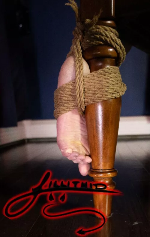 Experimenting with feet ties and always looking for suggestions. This was my first try but I think I want something more elegant next time by Lillithid_