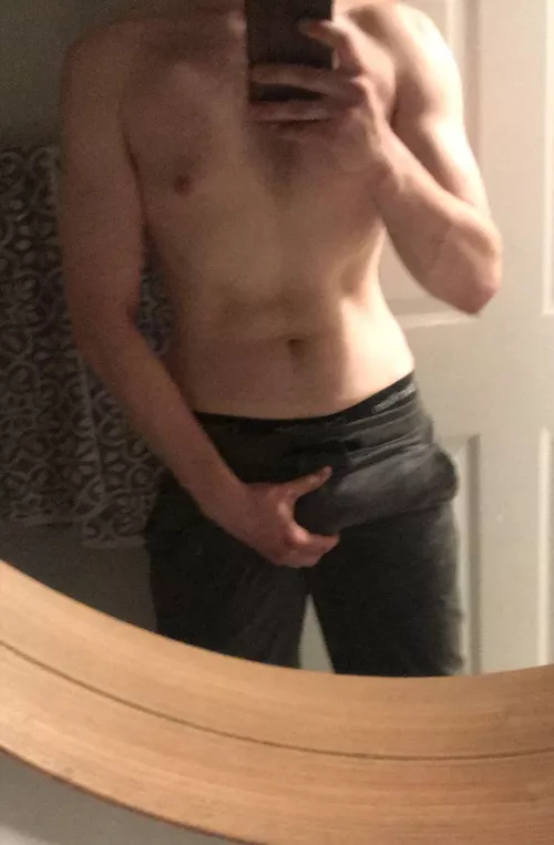 Grey sweatpants won’t hide it by Imaginary_Repair2676