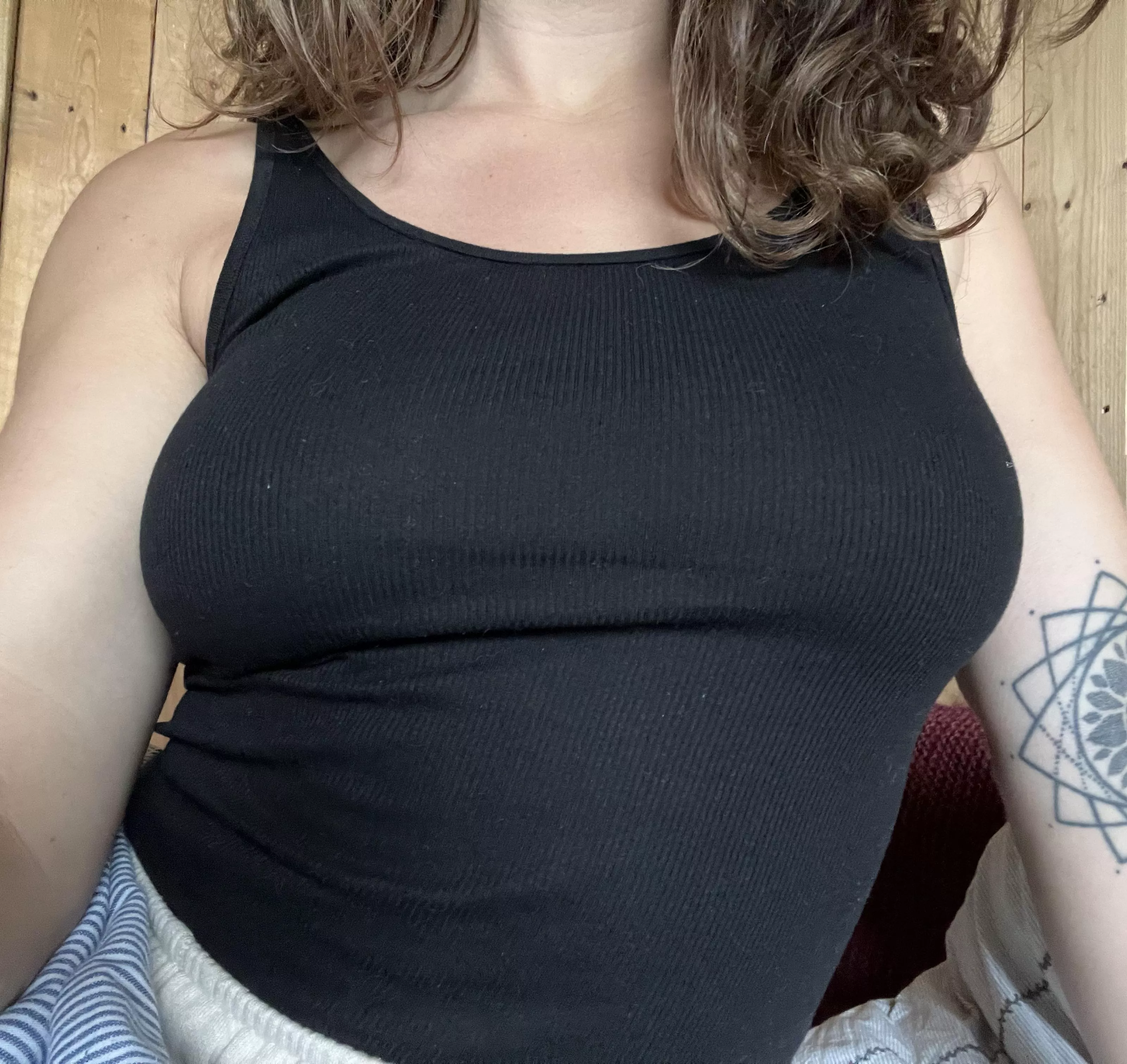 I quite like this tank top with no bra  posted by maplesyrup_girl