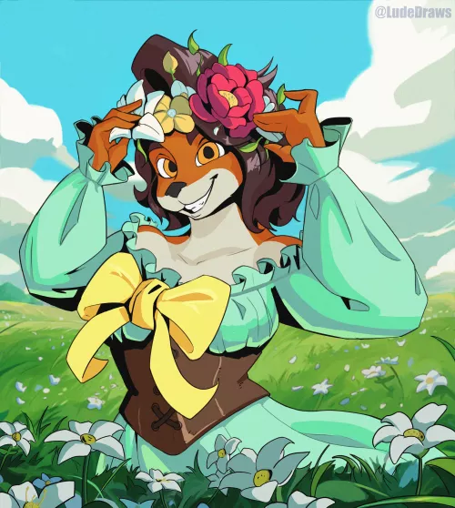 🌼 Let's make a flower crown together! 🌼  (Art by me)
Commission                                                        by Interlude_00