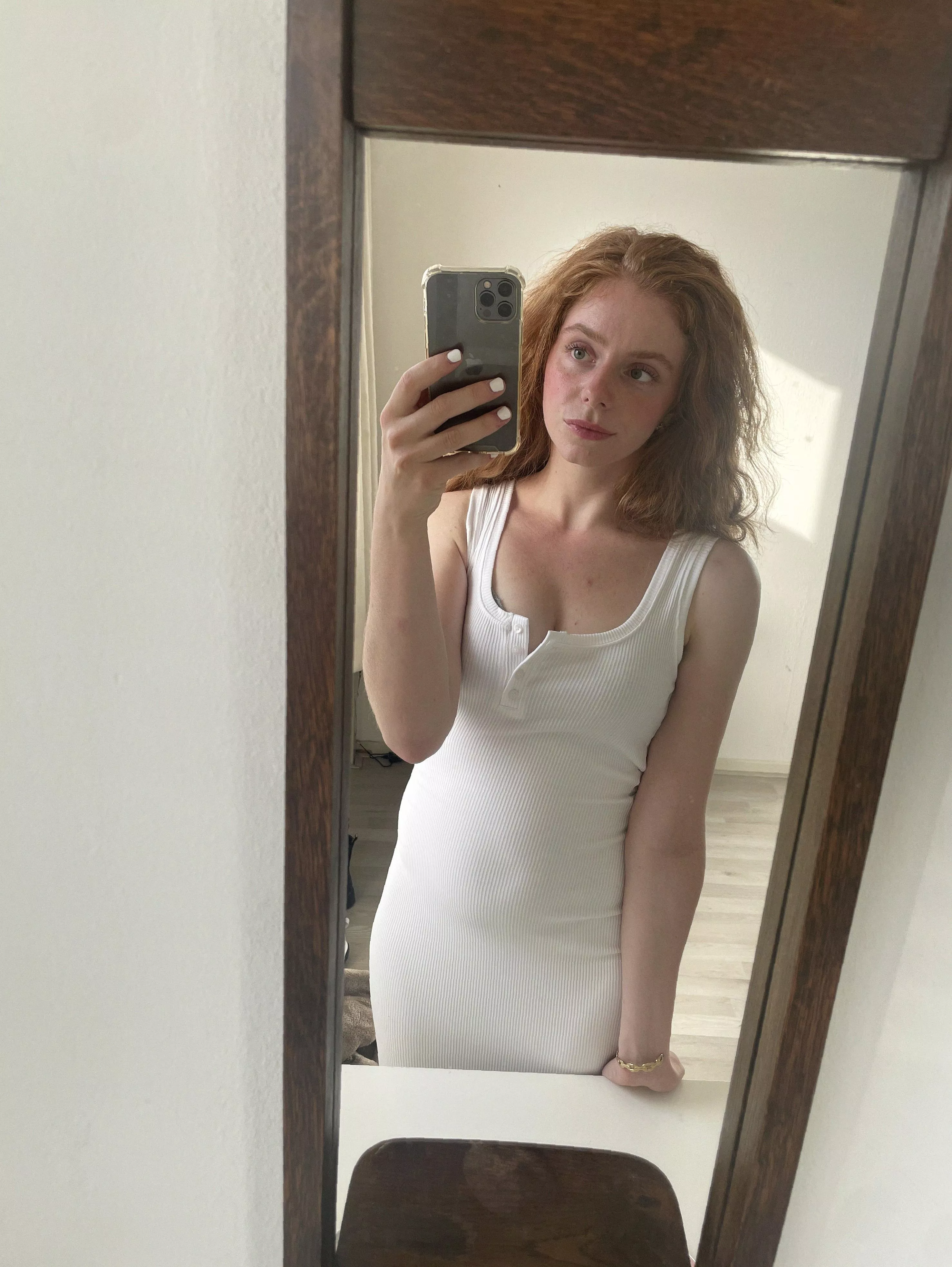 me with a classy white dress 😊 posted by Beautiful_Dish_5881