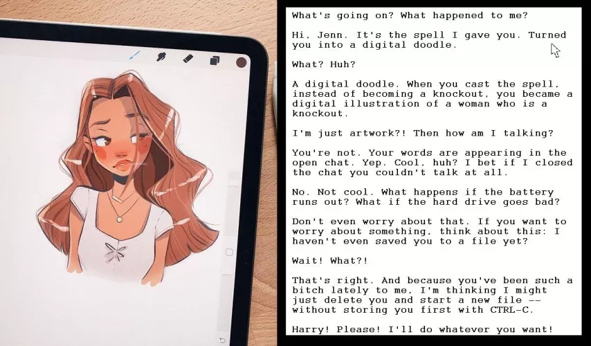 New caption! Dlgital Doodle magicaltransformation  by AskedForTheMid0129