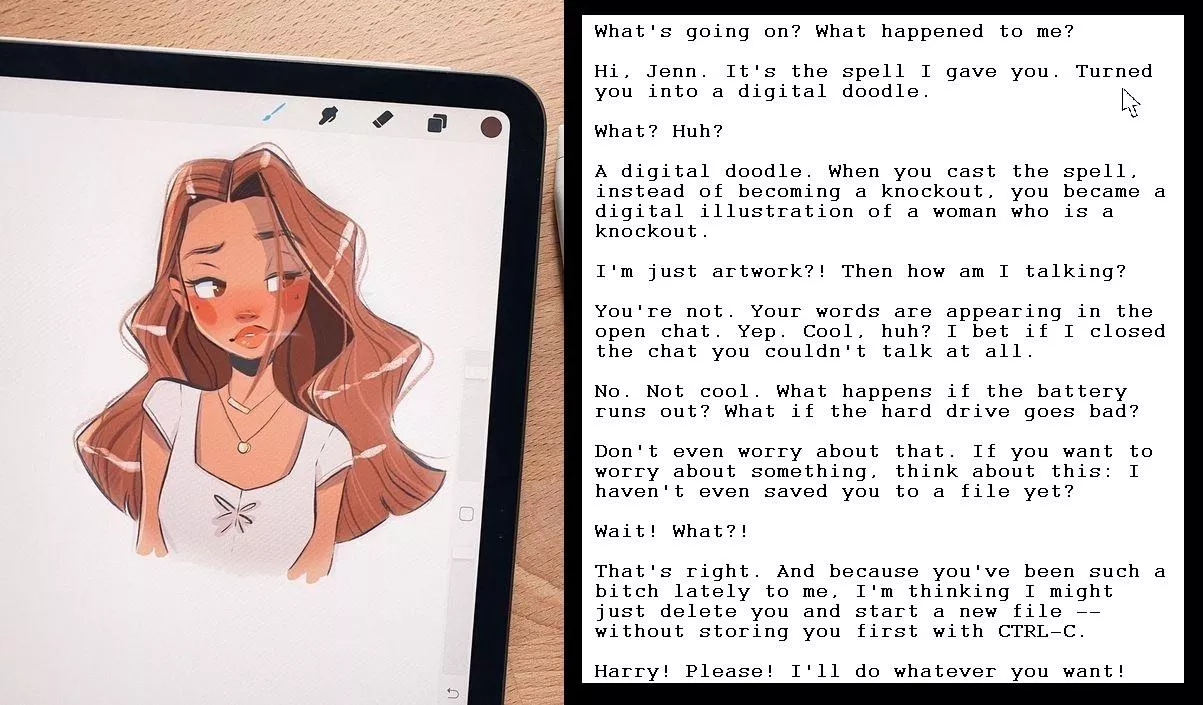 New caption! Dlgital Doodle magicaltransformation  posted by AskedForTheMid0129