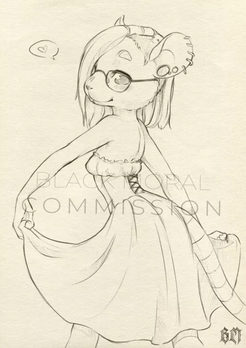 Ona's new dress! (artist  @WhiteMoralWhite) by BlackMoralArt