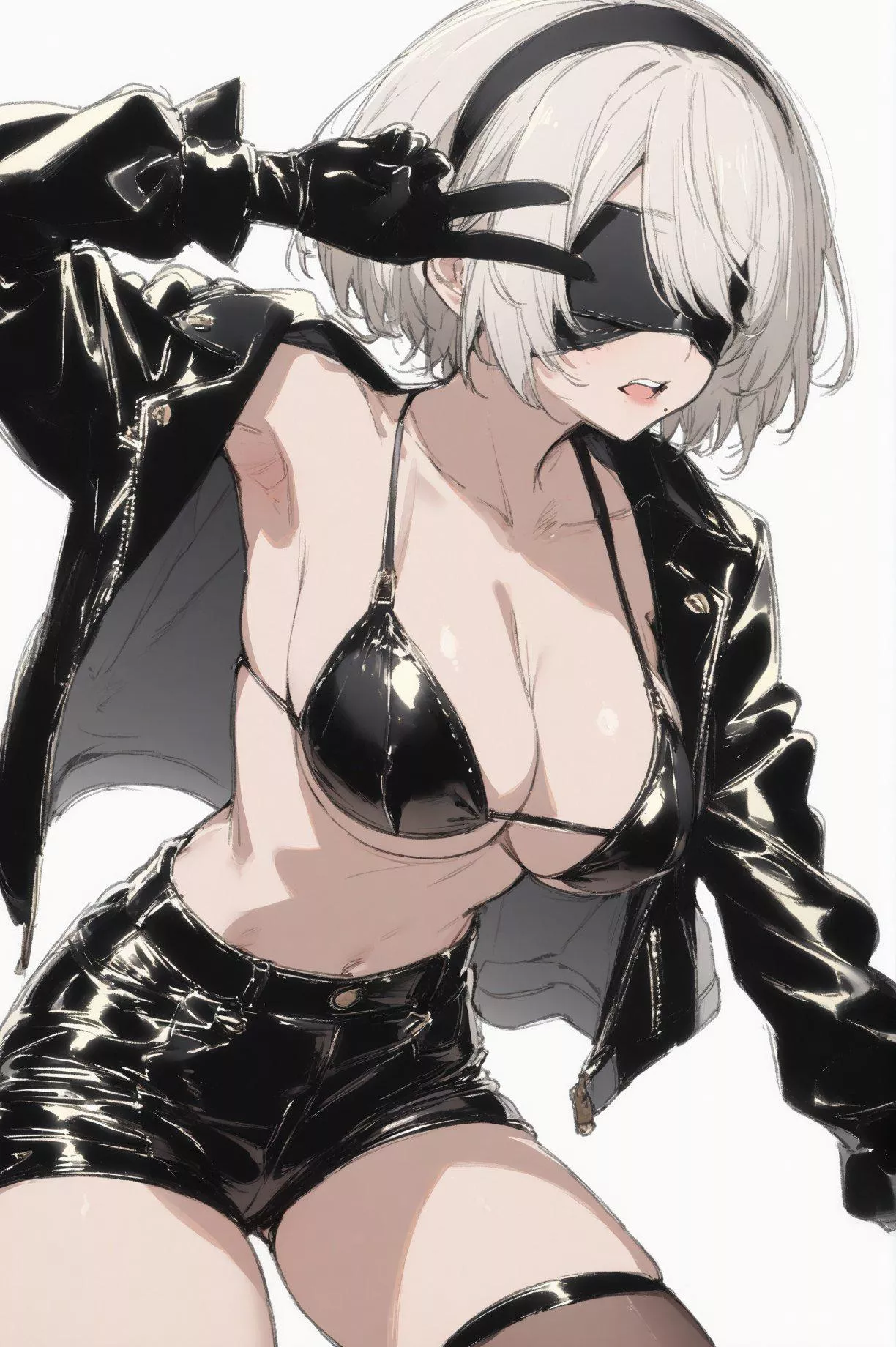  2B in Leather  posted by CheetahSperm18