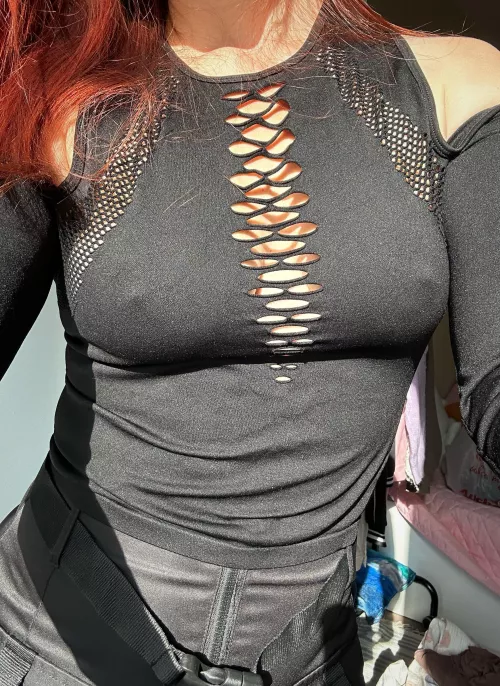 A tight top without a bra is a recipe for cute pokies by Jyu_San