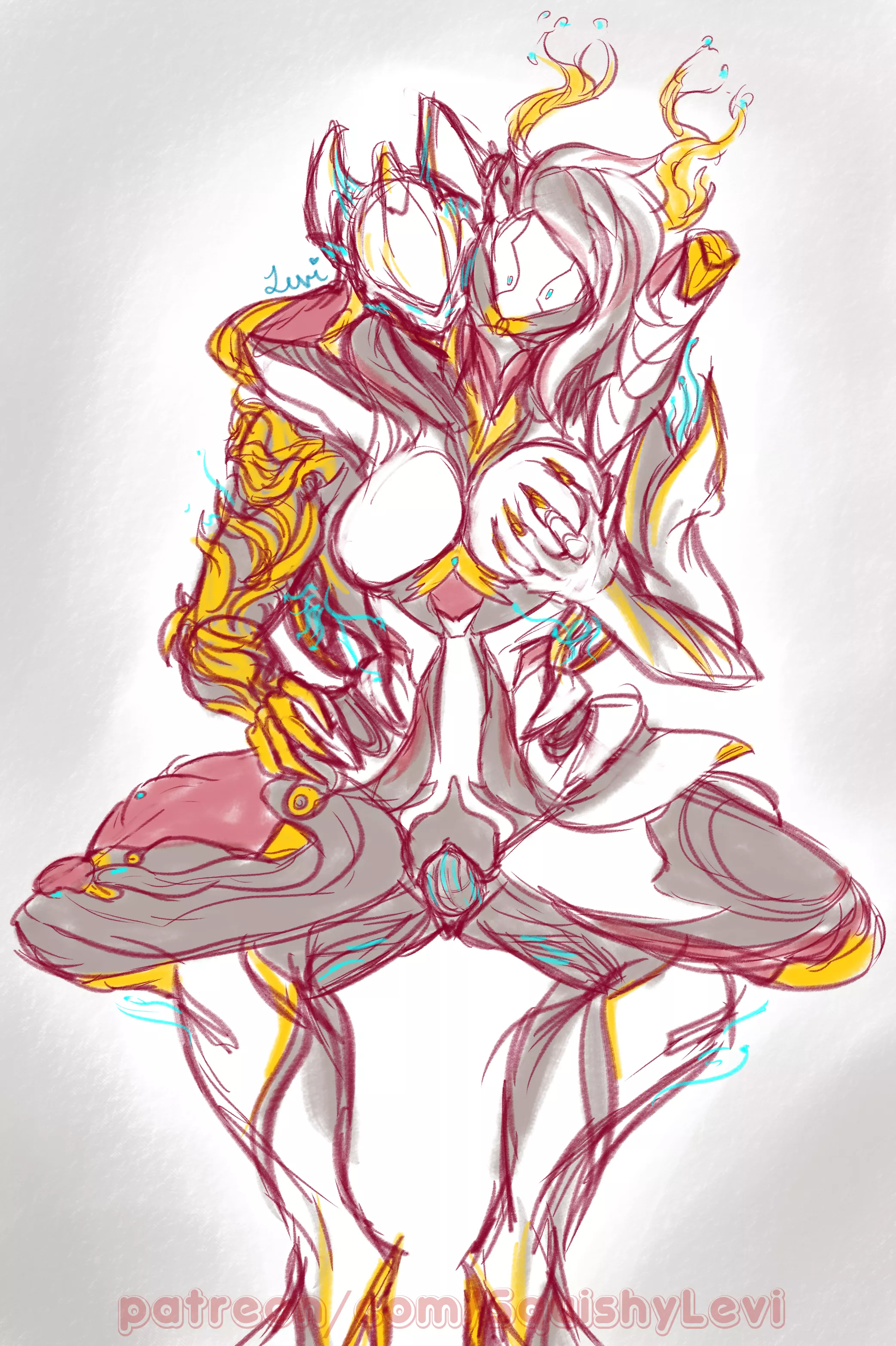 [Nidus + Saryn] Me and my BF's Warframes (SquishyLevi) posted by Squishylevialt