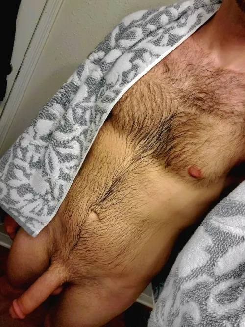 Still dripping wet. Towel or tongue to get the rest? by LumberJunk007