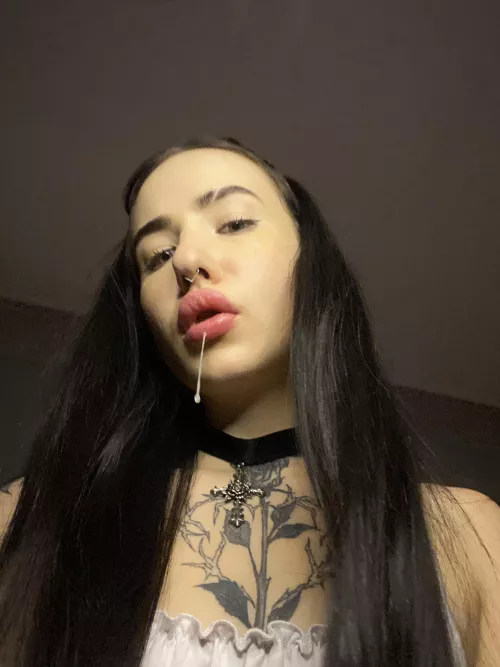 take my spit like a good boy by PetiteGoddessGirl