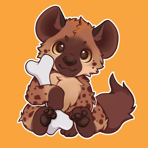 Baby Hyena (art by me) by Calxifur