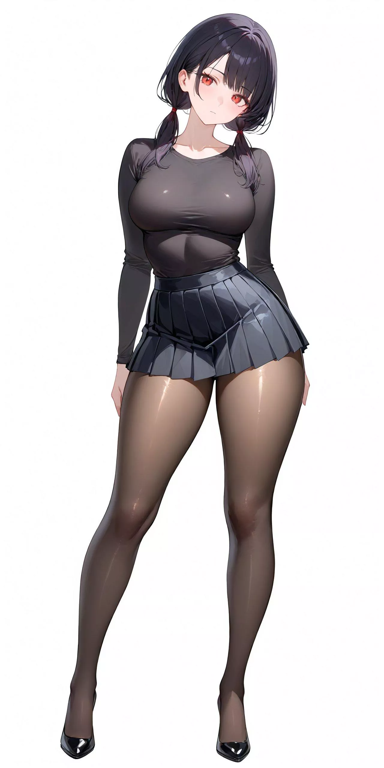 Black Shirt & Tights  posted by CheetahSperm18