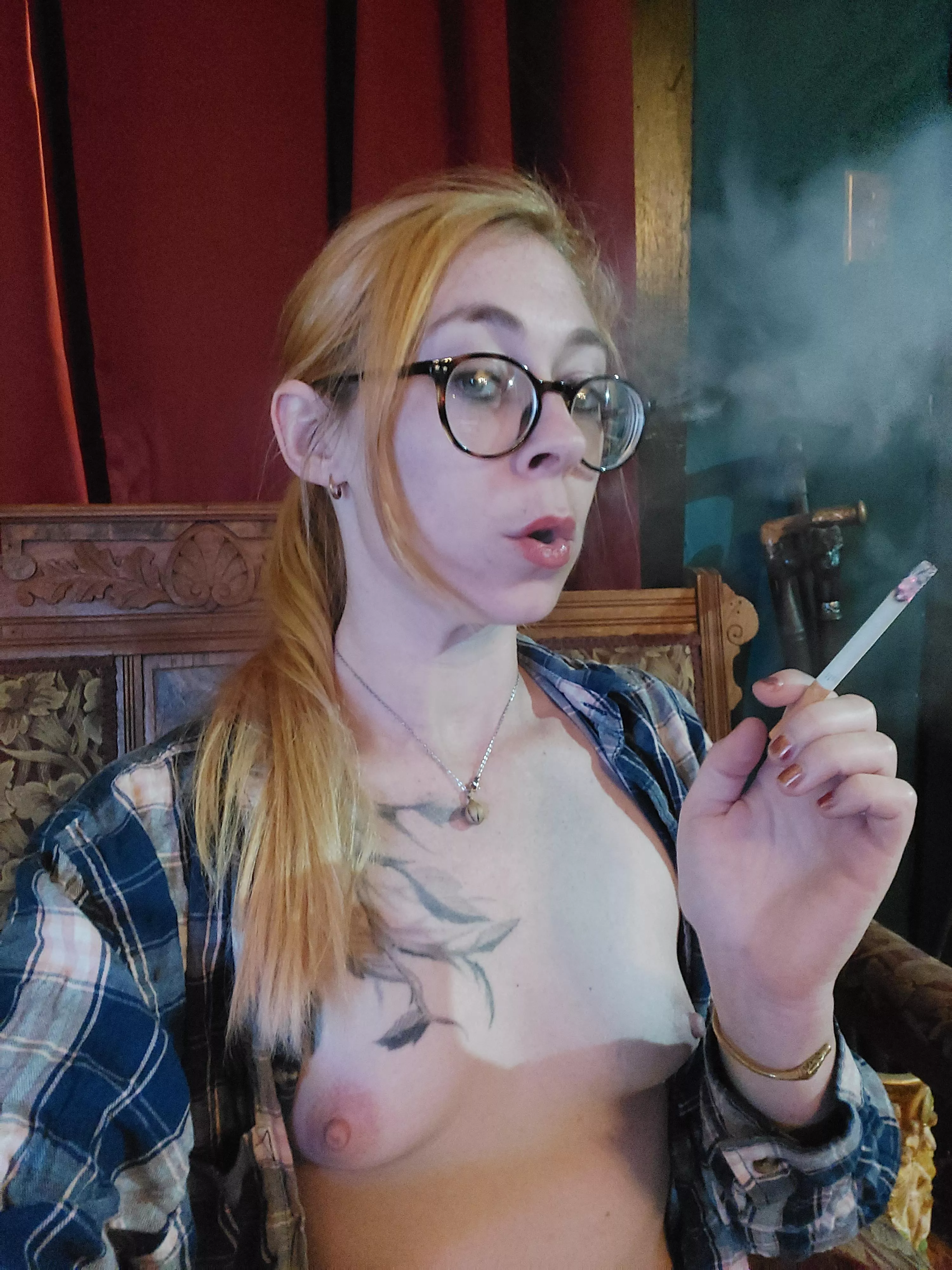 Cigarettes taste better topless  posted by MistressThrope