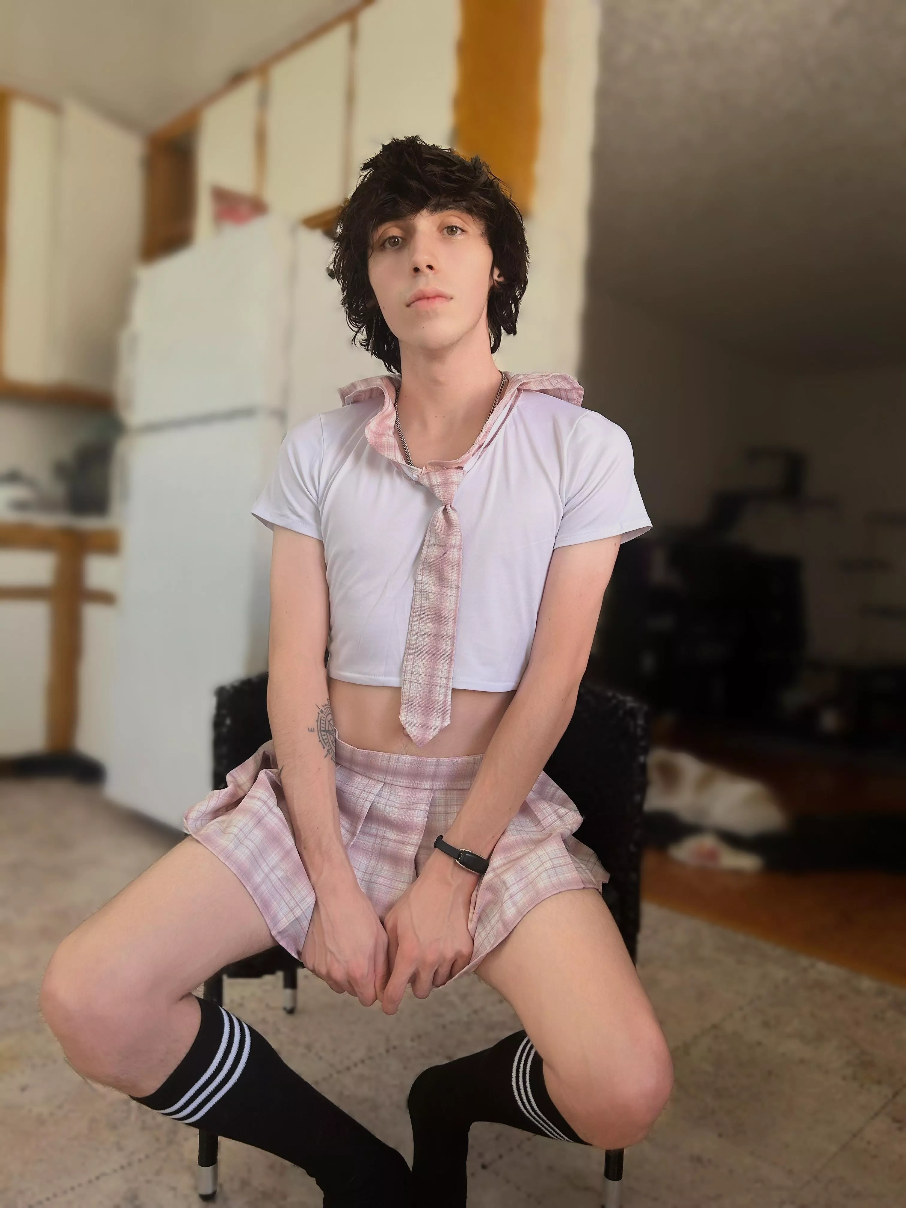 I’m not sure if I’m technically a “femboy” but I felt really happy wearing this skirt… idk.. I feel like my friends would make fun of me if they knew about this.. ughhh. [19] posted by EmoTwinkChris_