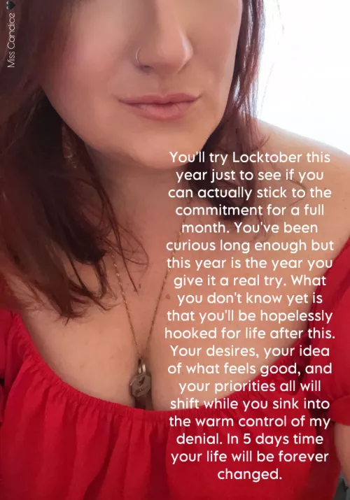 In 5 days your life is going to change forever and I am so excited for us 😉🔒  by Orchid-Entire