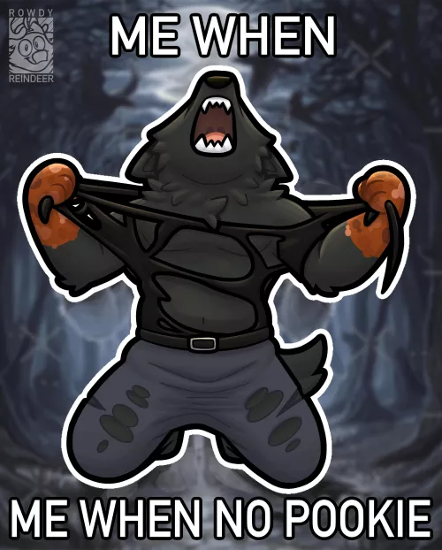 Me when me when no pookie 🥺 (art by me) by MaddyReindeer