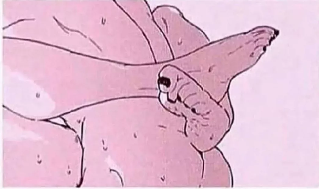 Mono: 1girl, 1boy, nail polish, sweat, crossed legs, face out of frame, pink filter, close up, missionary posted by kei-kazuki