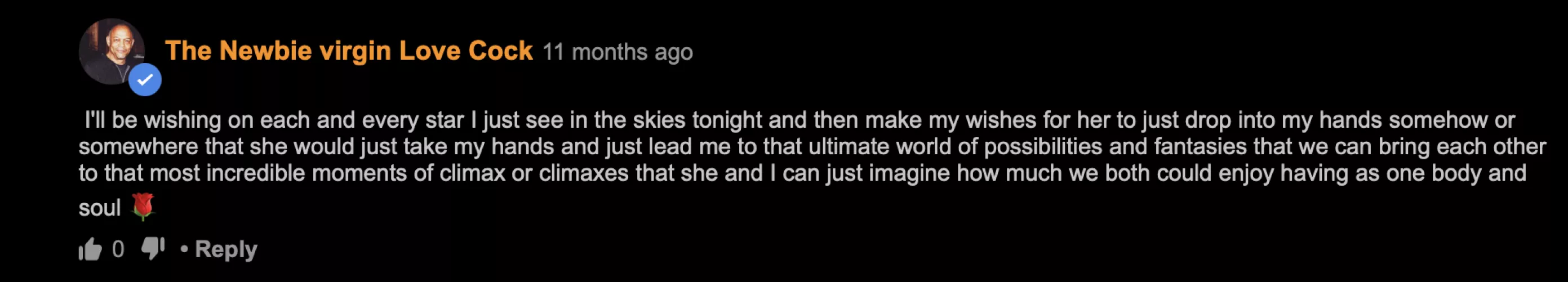 This is depraved stalker talk by FeistyRanga