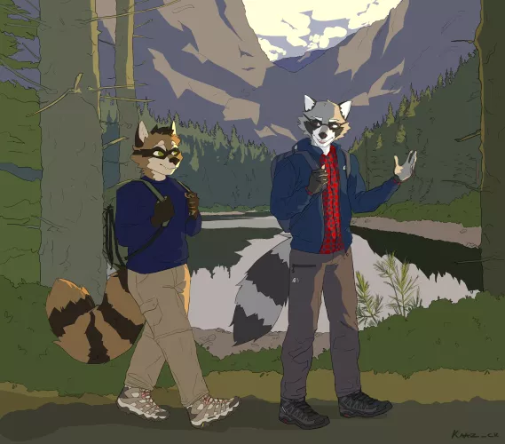 Those guys love hiking fr (Art by me) Comms Open by Kaaz_ck