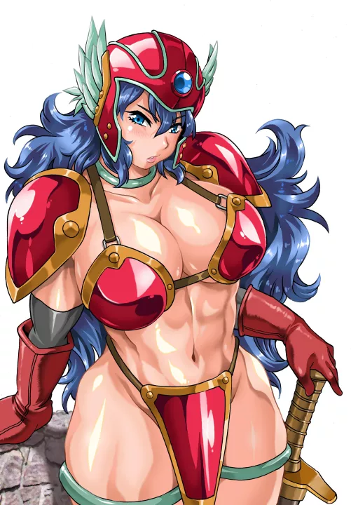 A revised version of the female warrior [@GLC09BK88PGot7U] by TheTMoneyMan