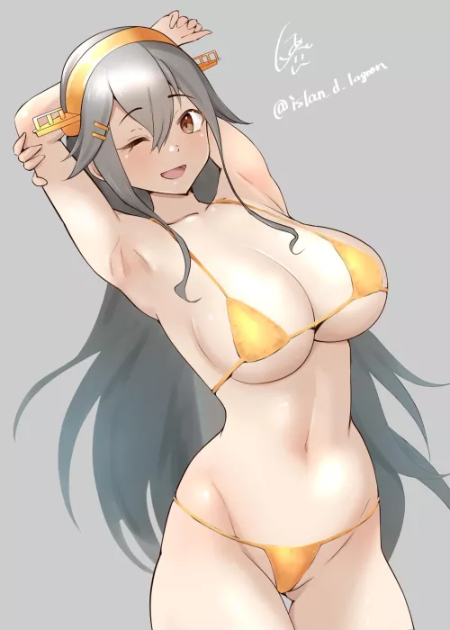 Battlecruiser Haruna (islan_d_lagoon) [Kantai Collection] by TheRoySez
