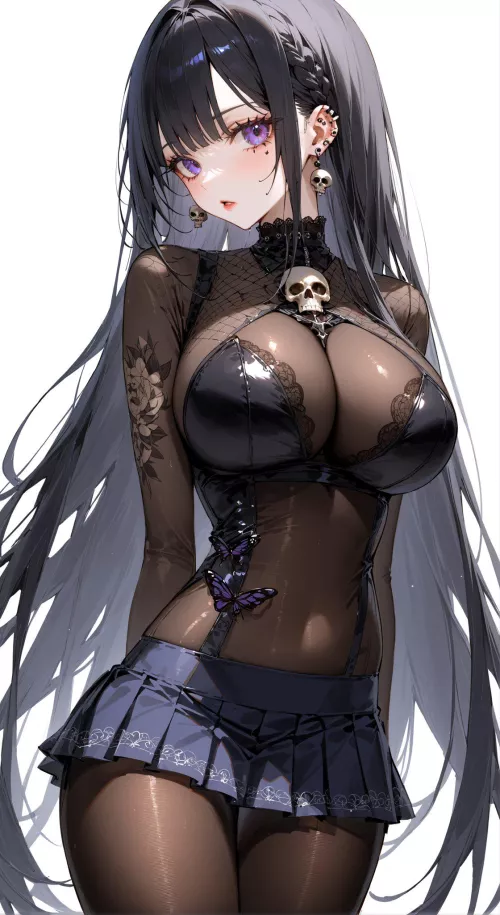 Body Stocking Goth Girl  by CheetahSperm18