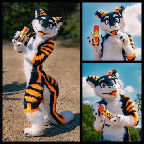 Can I be the Cheetos mascot for a day? :> #FursuitFriday by SilySox