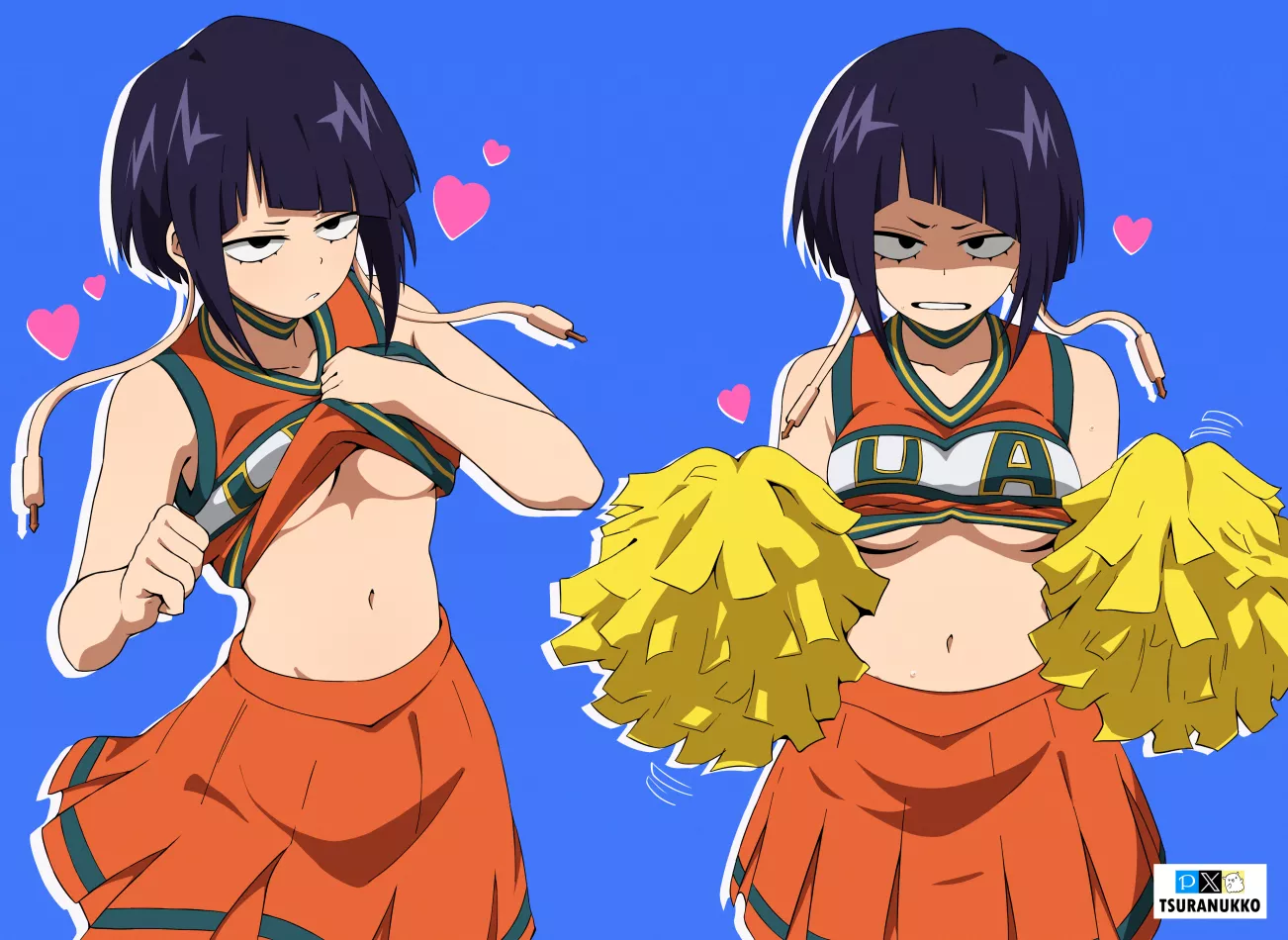 Cheerleader Jirou Kyouka, Art by me (@Tsuranukko)  posted by Tsuranukko