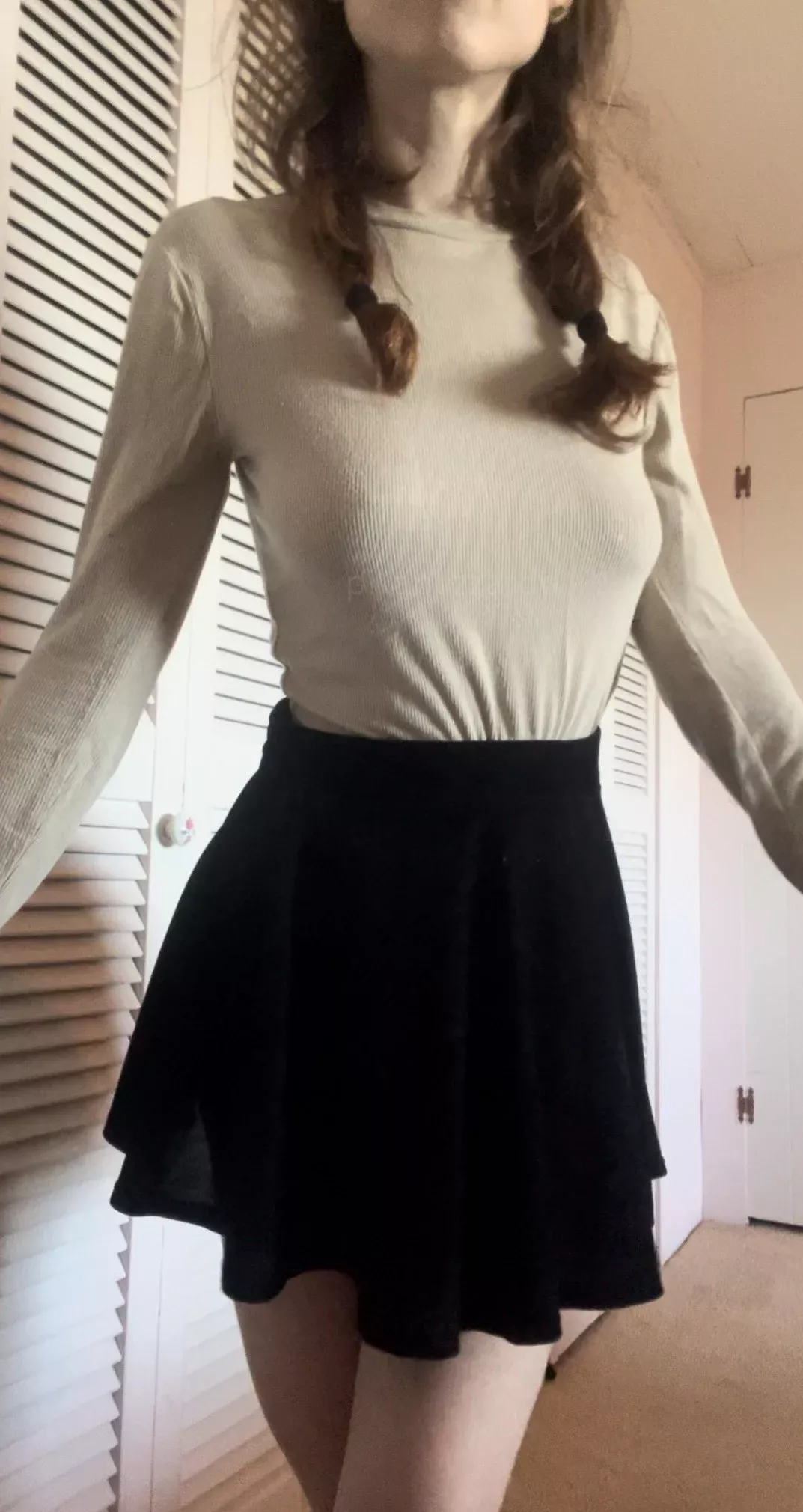 Comfy in a skirt and sweater, loving today's vibe [F] posted by pikablizzardd