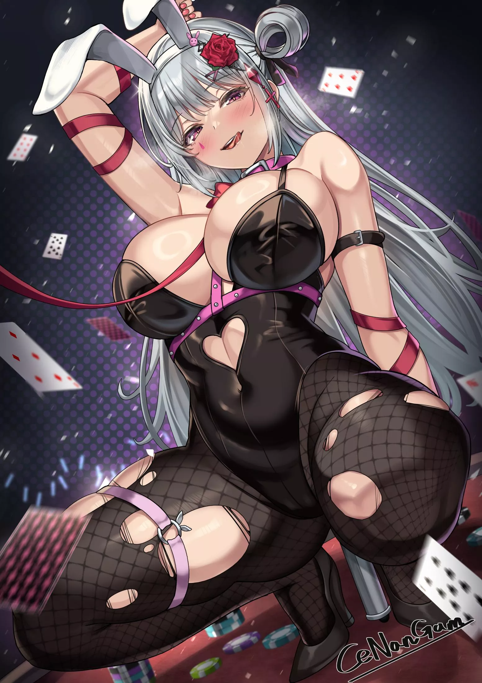 Leashed Bunny Girl  posted by CheetahSperm18