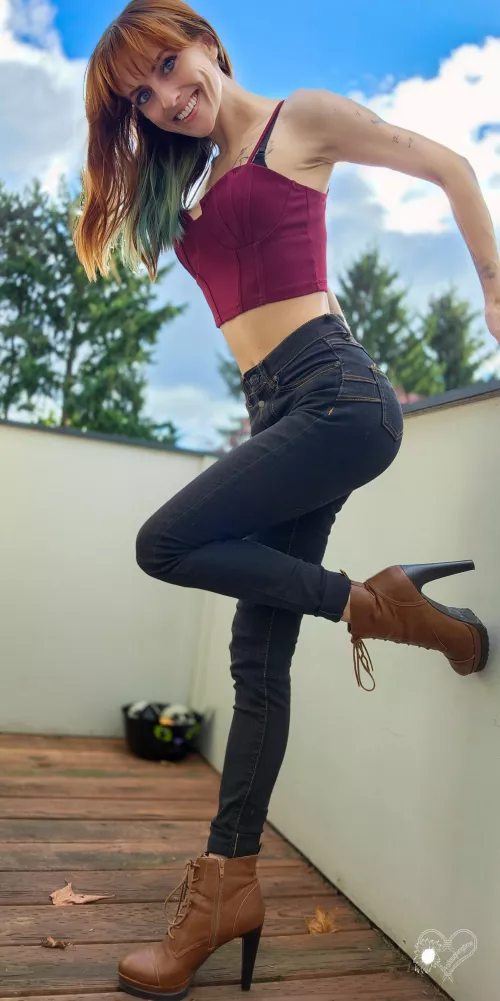 The sky high heels on these boots are my favorite! by forlaughingtime