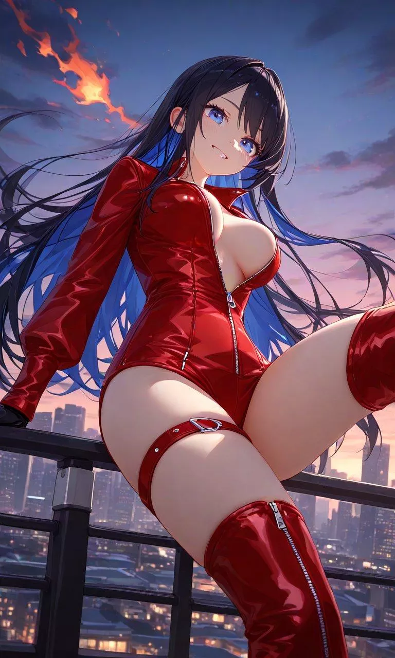 Unzipped Red  posted by CheetahSperm18