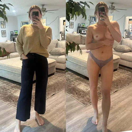 What the men at the office see vs what they imagine seeing  by MattyandMia