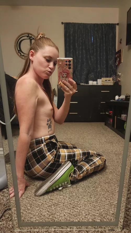 After work stripping her fit off  by Cissnei23