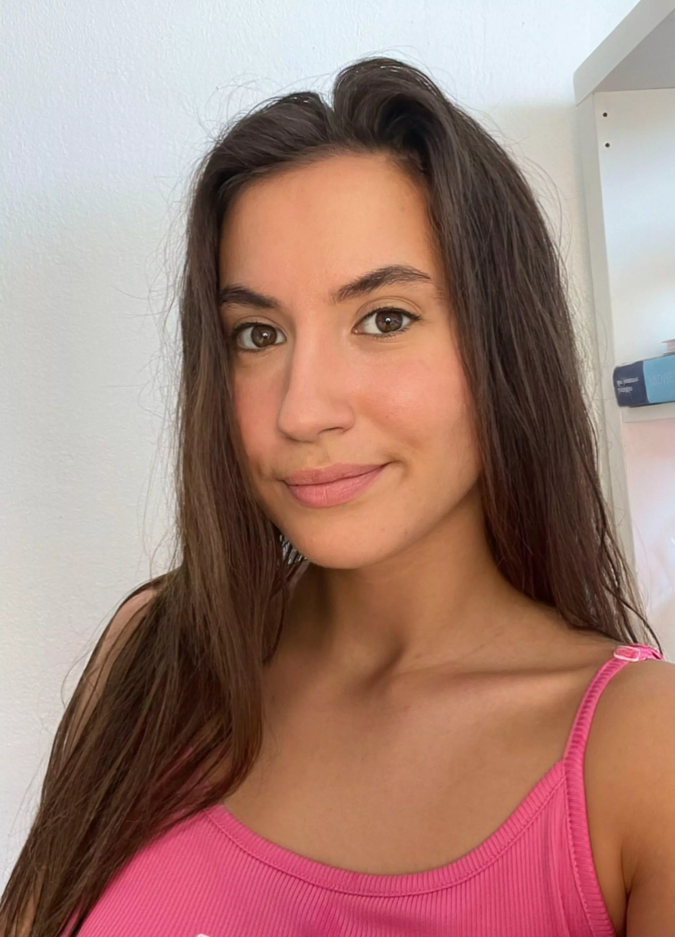 brunette feeling happy posted by brightlywizz