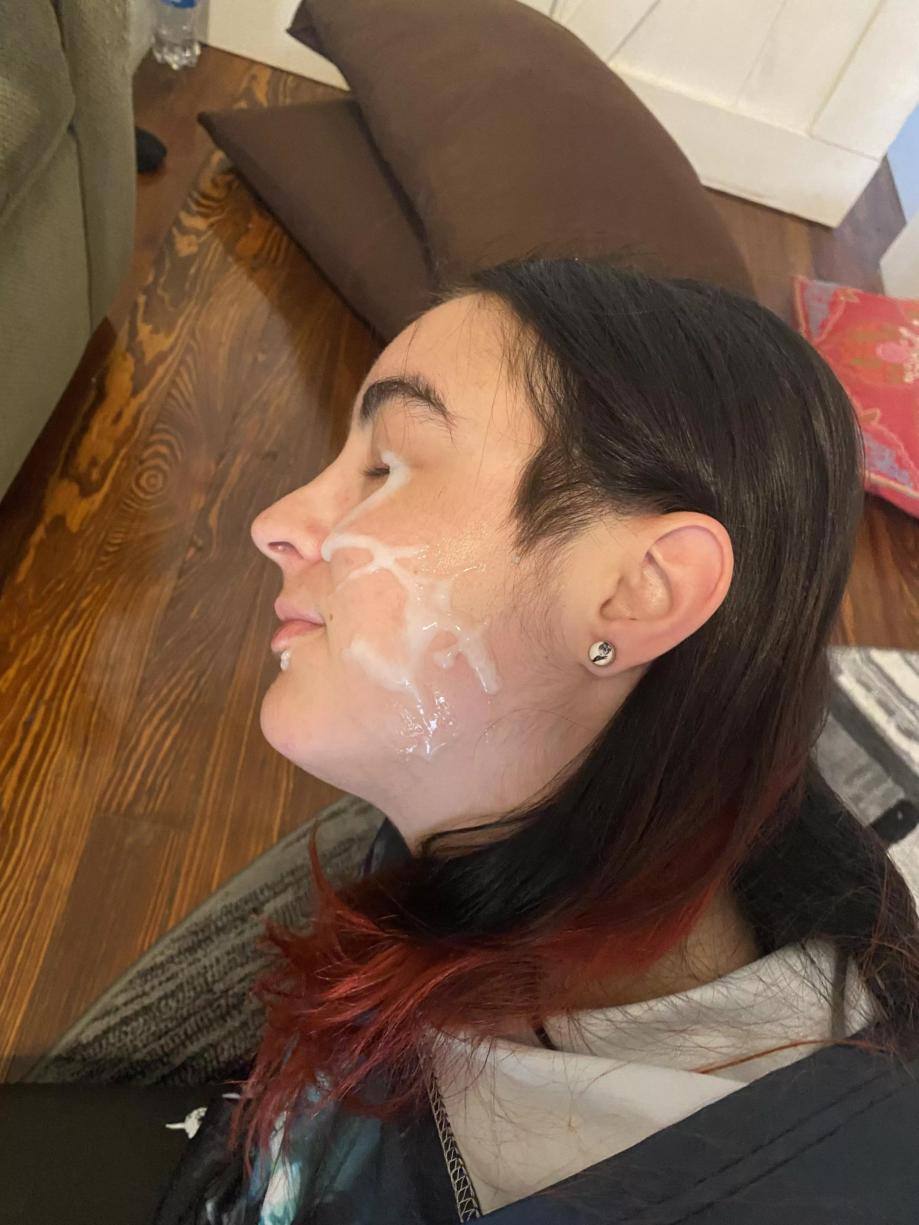 I covered my subs face with my load  posted by CyberWolf517