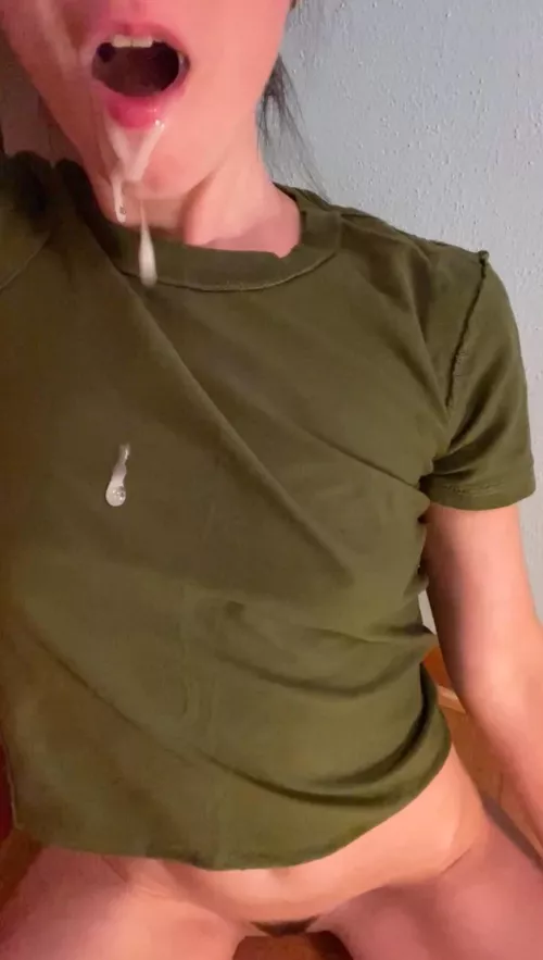 Letting it drip out of my mouth so I can show you by ctsharing