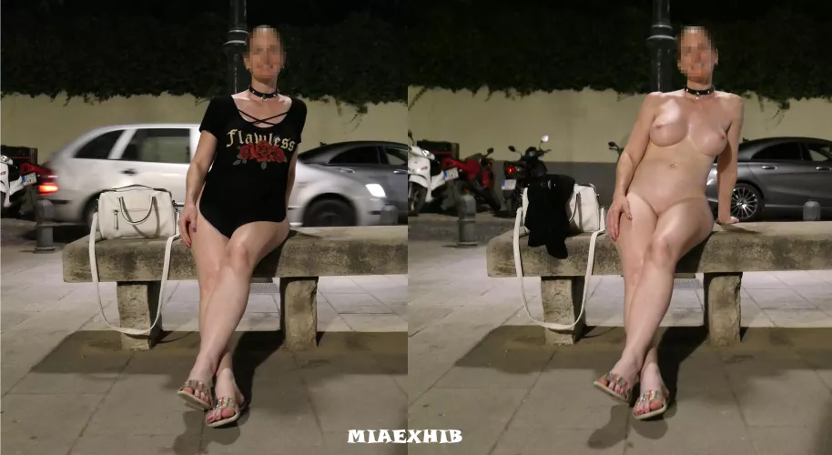 On a public bench by miaexhib