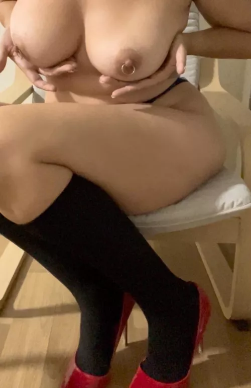 red heels go well with a good set of tits by the_perfect_secret