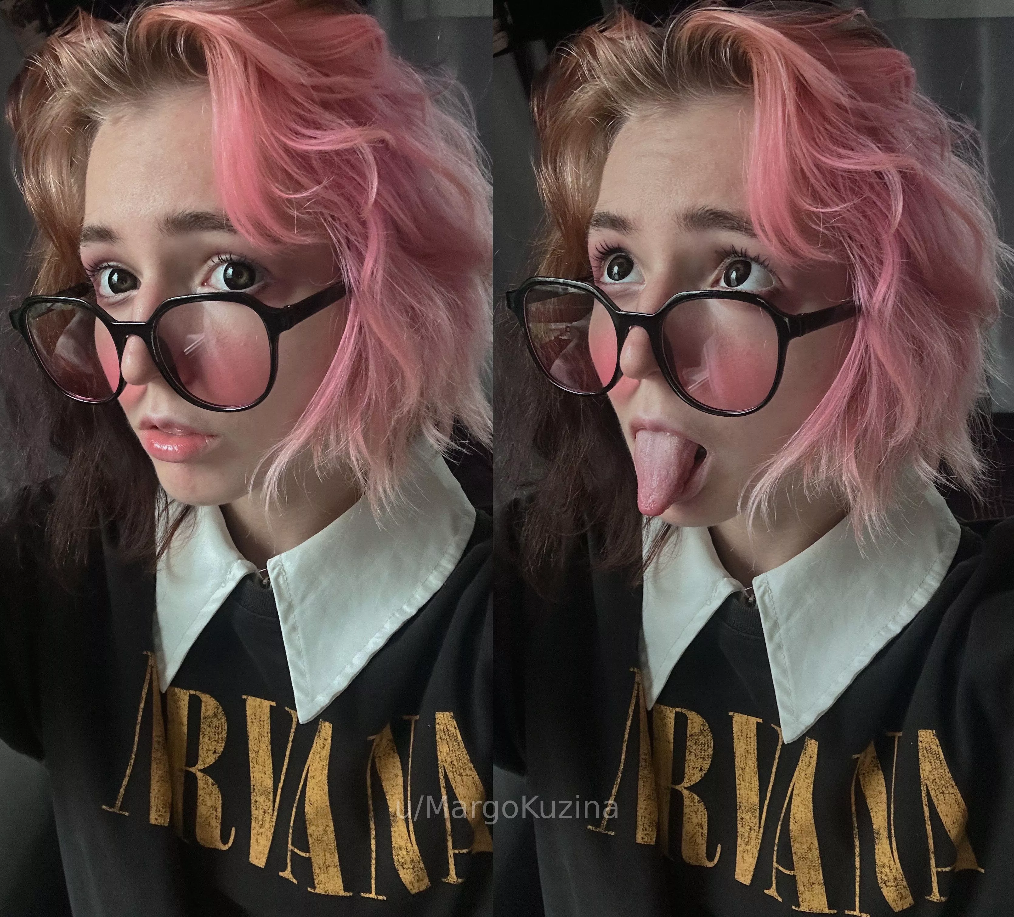 schoolgirl look, pink hair edition posted by MargoKuzina