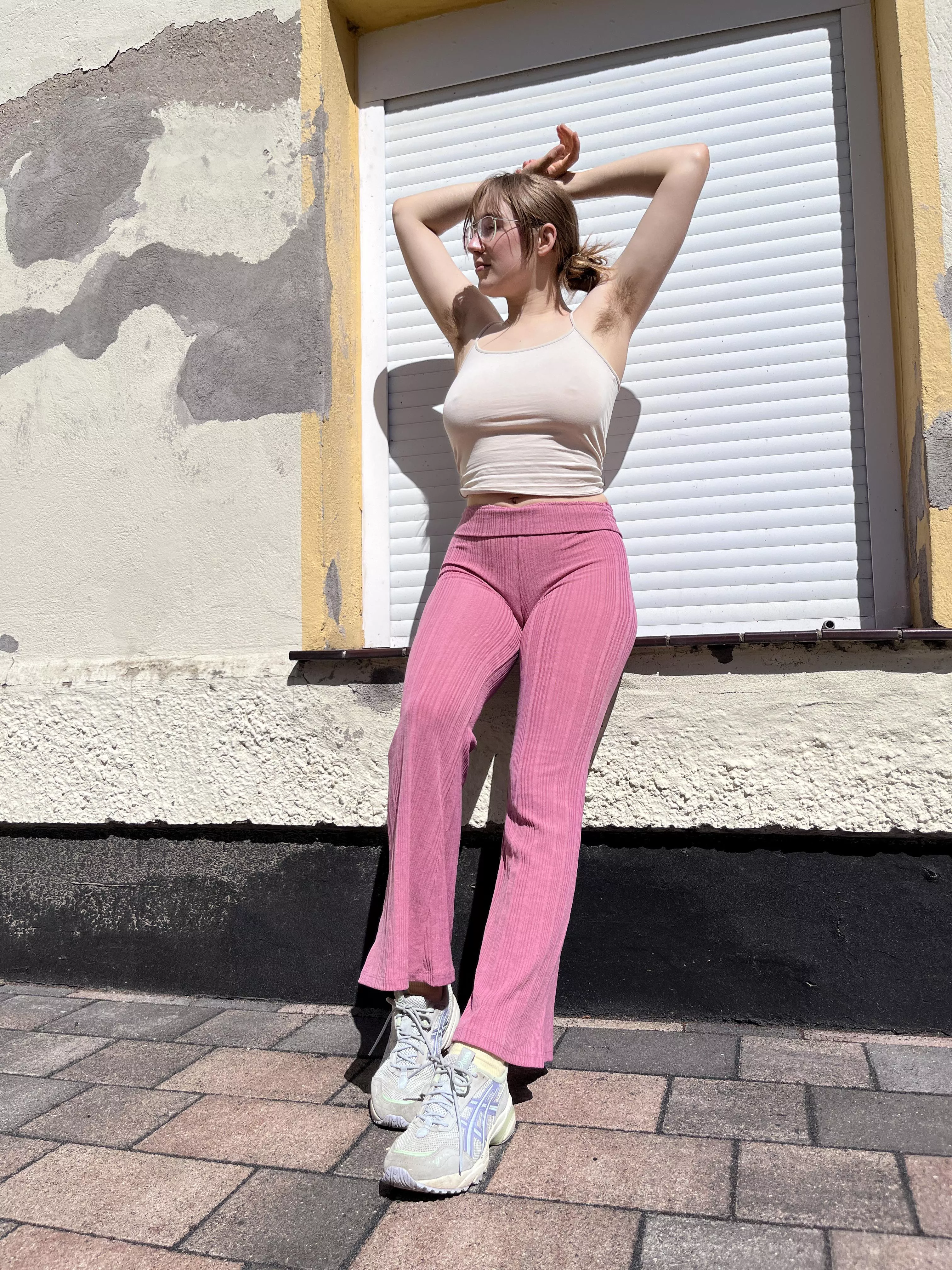 showing off my hairy pits ;) posted by lucieonahorse