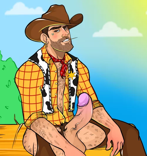 Woody has a boner. [artist unknown] by ShadowDemon67