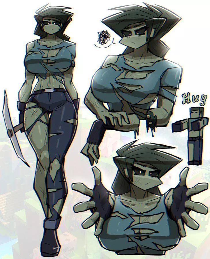 Zombie gal @zzzHADOzzz posted by Kroenen19