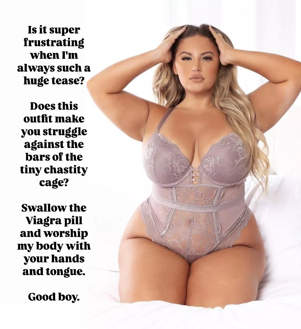 Be a good boy and swallow that Viagra pill  posted by keyholdercaptions