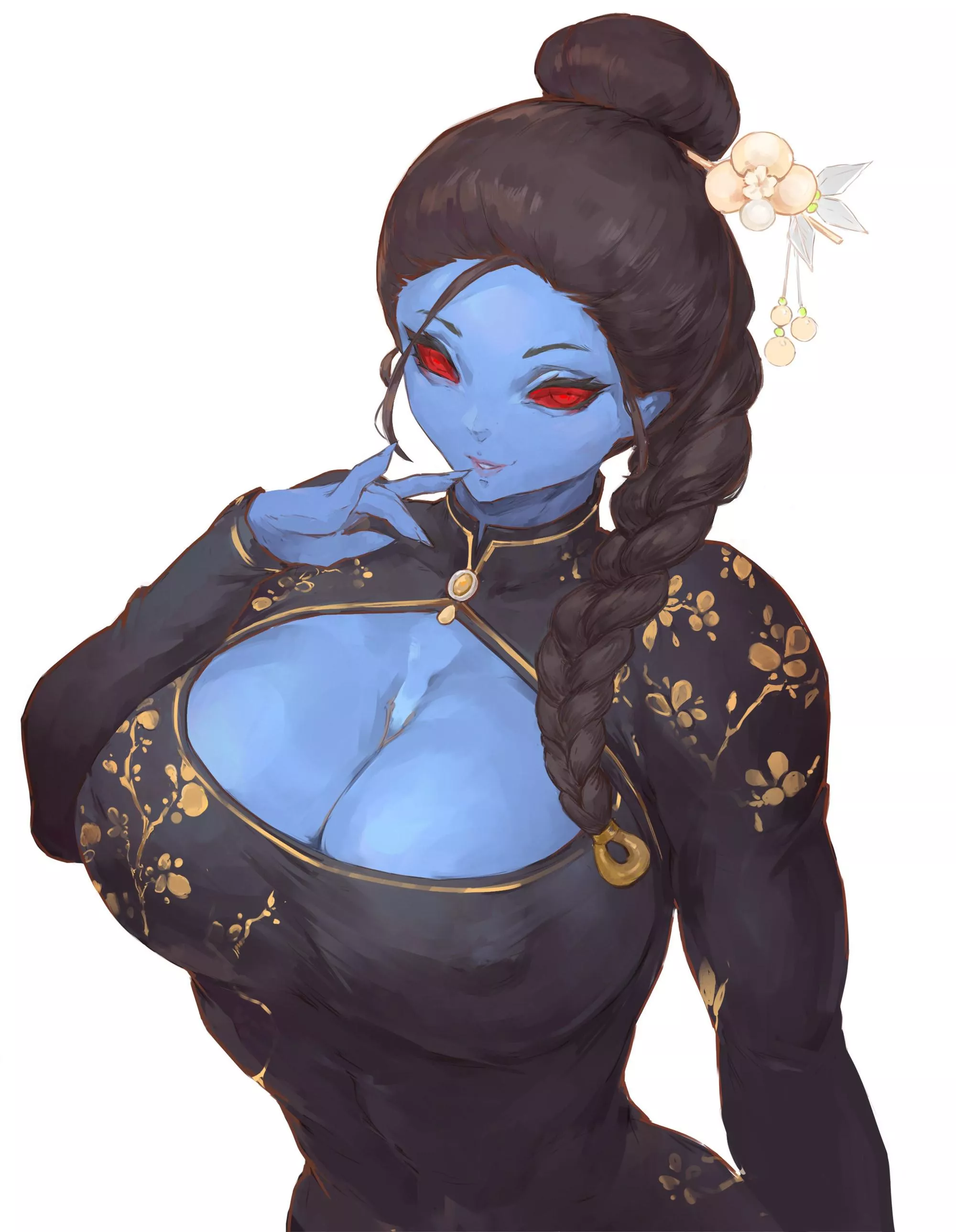 Blue oppai (Tezy8 Art)[Original] posted by StarvingArtist2000