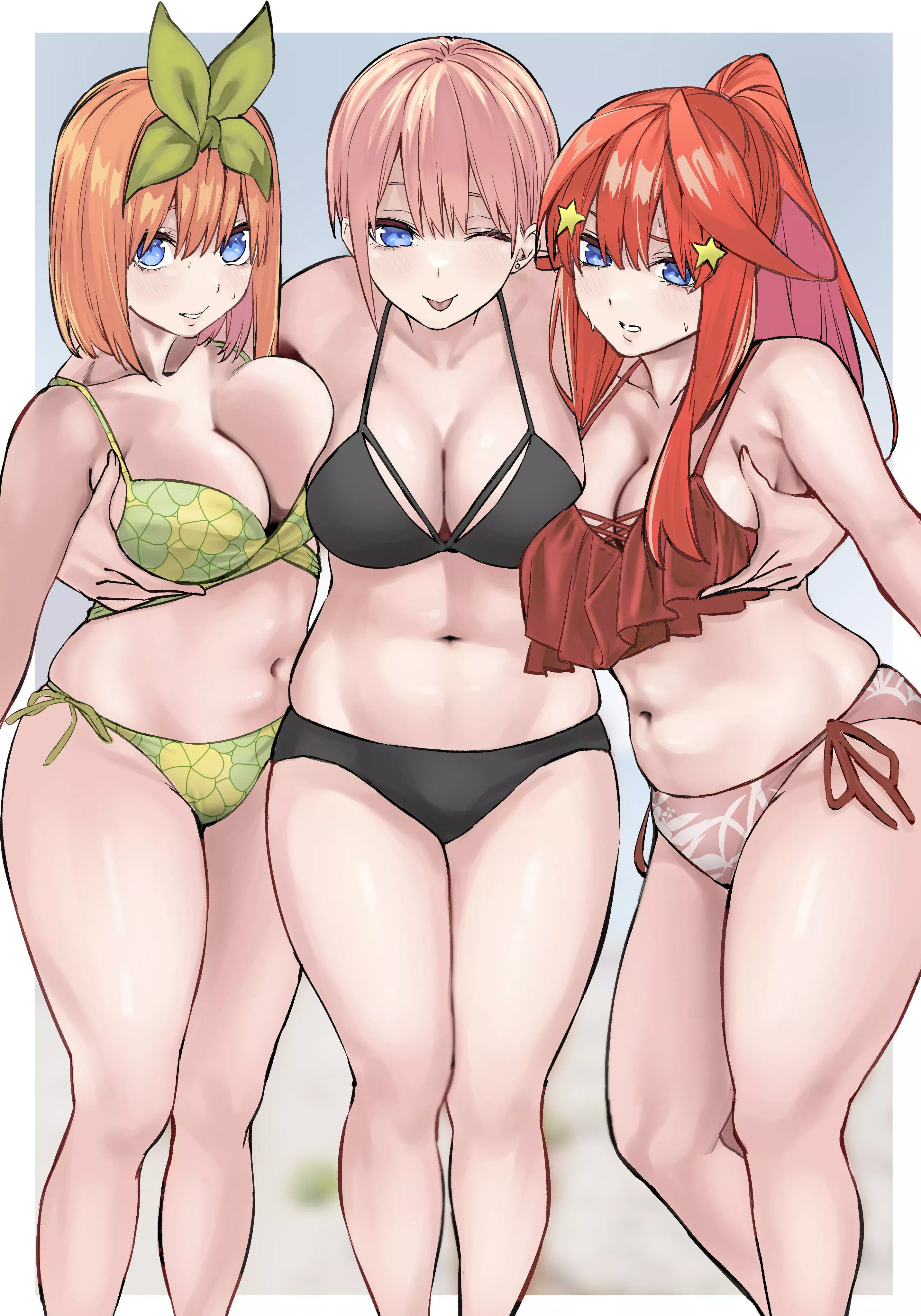Ichika Being Playful With Yotsuba And Itsuki [Quintessential Quintuplets] posted by Csxc