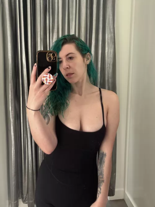 Jumpsuit cleavage by sirenskiss3